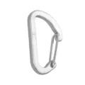 Silberner D-förmiger Drahtschnäpper Karabiner aus Aluminiumlegierung für Schlüsselanhänger. - Silber