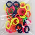 Confezione di elastici per capelli colorati da 2 cm senza cuciture per bambini e neonati - Multicolore Fluorescente 100 Pezzi