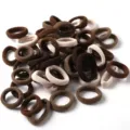 Confezione di piccoli elastici per capelli in spugna da 2 cm nei toni marrone e beige - Caffè e Latte 100 Pezzi