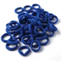 Elastici per capelli da 2cm in spugna blu reale e bande morbide per bambine - Blu 100 Pezzi