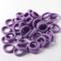 Elastici per capelli in spugna viola da 2cm semplici per bambine e ragazze - Viola 100 Pezzi