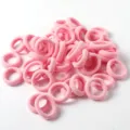 Confezione da 100 elastici per capelli rosa morbidi 2 cm per bambini, anelli semplici - Rosa 100 Pezzi