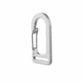 Aluminum alloy U-shaped webbing carabiner clip with 2cm hole for outdoor climbing gears. - U-Shaped Webbing Buckles / Silver Gray