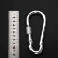 Robuster Metall Schraubkarabiner Federhaken 12x5.5cm für Outdoor Klettern und Haustierketten - 11*120 mit Schrauben