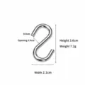 No.4 Stainless Steel S-Hook Hammock Hanging Chair Heavy Duty Metal Hook Size 3.6cm - No. 4 S-Hook