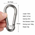 Stainless steel spring snap hook M7 carabiner heavy duty connecting ring for outdoor - M7