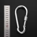 Verzinkter Karabinerhaken aus Stahl, Federhaken mit Schraubverschluss für Outdoor und Haustiere. - 12*140 mit Schrauben