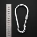 Verzinkter Eisen Karabinerhaken mit Schraubsicherung 16x8cm Outdoor Kletter Karabiner - 13*160 mit Schrauben
