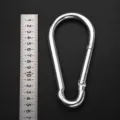 Verzinkter Eisen-Karabinerhaken, robuster Federhaken für Outdoor-Aktivitäten und Haustiere. - 13*160 Flachhaken