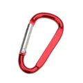 Moschettone rosso in alluminio a forma di D mini gancio a scatto per portachiavi accessori - Rosso