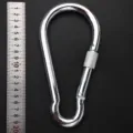 Verzinkter Eisen Karabinerhaken mit Schraubverschluss, robuster Federhaken 20cm lang - 15*200 mit Schraube