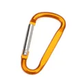Moschettone in alluminio arancione forma a D piccolo mini gancio portachiavi accessorio - Oro