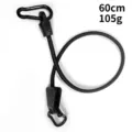 Outdoor camping slijtvaste plastic haak bagagetouw verstelbare elastische riem voor lading. - 60CM / Zwart