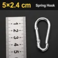 Verzinkter Eisen Karabinerhaken Federhaken, langlebiger Verbinder für Outdoor Camping Ausrüstung. - 5x50 Flachhaken