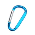 Mousqueton D en aluminium bleu mini porte-clés boucle d'accroche en métal résistant. - Bleu lac