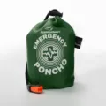Emergency poncho survival pouch compact green portable lightweight camping gear essential - Army Green