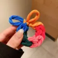 Colorful braided hair tie elastic for high ponytails with high elasticity and premium feel - 1# Multicolor One Piece