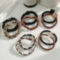 Set of durable elastic hair ties in neutral coffee and black colors for daily use - 3# Black Coffee Series 10-Piece Set