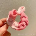 Pink gradient braided hair tie elastic rubber band, approx 6cm long - Cherry Pink One Piece