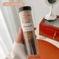 Jar of 100 elastic hair ties in brown shades - 100 Pieces Set / Milk Coffee Series
