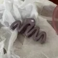 Purple wavy hair claw clip with glossy finish for elegant hair styling and updos - Large (10.5cm) / Purple Grey