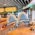 Süße blaue 3D-Plüsch-Katzenohren-Haarklammern für Mädchen, niedlicher Haarschmuck - Ein Paar / Blau
