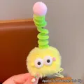Lindo clip de pelo monstruo de peluche amarillo con antena de resorte para peinado niña - Muñeca Monstruo (FS1152) / Amarillo