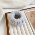 Polsino in morbido peluche grigio per lavare il viso, previene gli schizzi d'acqua - Un paio / Grigio