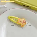 Cute yellow star-shaped hair clip for girls, 5.3x2cm size, stylish hair accessory. - Star BB Hair Clip (B529) / Yellow