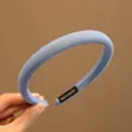 Cerchietto imbottito blu semplice per donne e ragazze accessorio per capelli moda - Azzurro