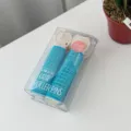 Set di 2 bigodini in rete blu con clip bianche per lo styling della frangia e radici - 2 pezzi per scatola / Blu