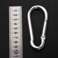 Verzinkter Eisen Karabinerhaken Federhaken Clip Verbinder für Outdoor Klettern 10cm - 10*100 Flachhaken