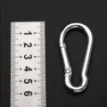 Langlebiger Metall Federkarabiner 6x2.8cm Haken Clip für Outdoor Camping und Haustierkette. - 6x60 Flachhaken