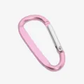 Pink aluminum D-shaped carabiner mini keychain clip lightweight outdoor hiking tool hook. - Pink