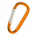 Aluminum D-shape carabiner mini clip, outdoor climbing keychain, orange alloy hook. - Gold