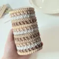 15Pcs braided high elasticity hair ties in a clear jar, featuring natural earth tone colors. - 15 Pieces/Pack / Bottled Milk Coffee
