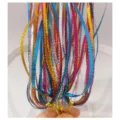 Extension di capelli colorati in tinsel per trecce e acconciature vivaci da bimba. - 30 pezzi / Stile Retrò 4