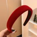 Serre-tête élégant en velours rouge rétro idéal pour les coiffures de Noël et du Nouvel An - qd15# Bandeau Velours Rouge Vin