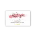 Pink brushstroke Thank You card for flower bouquet decoration and gift message card - Pink Brush Stroke Style (s639-C) / 30 Sheets