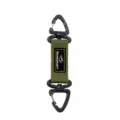 Moschettone girevole tattico portachiavi con fettuccia per zaino, gancio in nylon resistente. - Verde militare