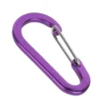 Moschettone piatto in alluminio viola portachiavi per campeggio all'aperto zaino trekking viaggio. - Viola
