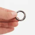 Anneau à ressort en alliage de zinc électroplaqué boucle ronde porte-clés accessoire 2.5cm - 25mm / Métal canon