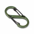Green aluminum S-shaped carabiner 5# double spring clip keychain hook outdoor gear. - No. 5 Figure-8 Shape / Army Green