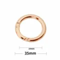 Anneau ressort en métal mousqueton rond porte-clés alliage de zinc accessoires sac 35mm - 35mm / Or