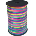 Colorful 7-core paracord spool for DIY handmade bracelets, weaving, and outdoor crafting accessories. - Dark Rainbow
