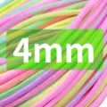 4mm colorful rainbow paracord rope for DIY bracelet crafting and handmade accessories. - Light Multi-color
