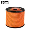 Corda paracord riflettente 4mm 7 trefoli corda per tenda da campeggio 50m nylon resistente - 50 Metri / Arancione