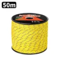 50m 7-Strand Corda Paracadute Riflettente 4mm Tenda Campeggio Corda Vento Nylon Bobina - 50 Metri / Giallo