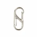Ασημένιο μεταλλικό S-σχημα carabiner διπλό άγκιστρο κλειδιών για υπαίθριο κάμπινγκ και εξοπλισμό - 3cm Ασημί