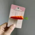 Cute orange carrot shaped hair clip for girls - 2 Pieces/Pack / Carrot